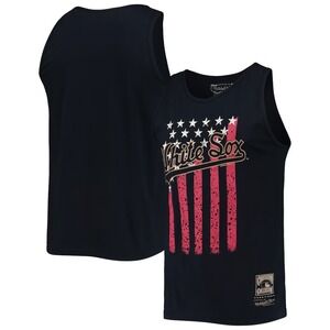 Mitchell & Ness Chicago White Sox USA Flag‎ Tank Top Navy Blue Cooperstown Mens
